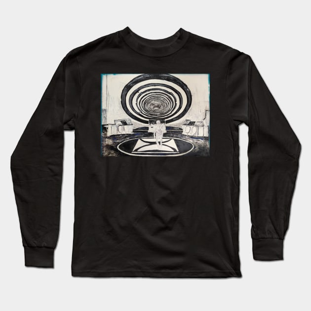 Time Travel Machine Long Sleeve T-Shirt by MihaiCotiga Art